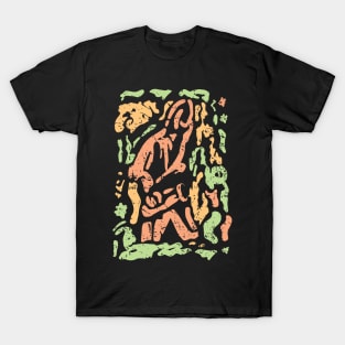 Abstract Jazz Saxophone Player Artistic Style T-Shirt